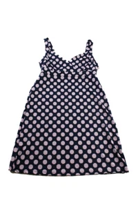 Charter Club Petite New Navy Printed Sleeveless Surplice Neck Dress PM - Picture 1 of 3