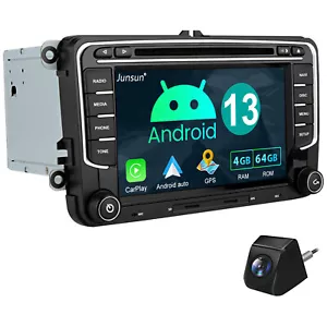 CarPlay 4+64GB Android 13 Autoradio GPS BT Für VW Golf 5 6 Polo 6R Passat Tiguan - Bild 1 von 13