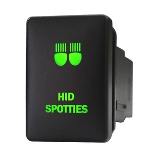 HID SPOTTIES 992G Push switch 12V For Toyota Yaris Sequoia LED green 3A ON OFF - Bild 1 von 1