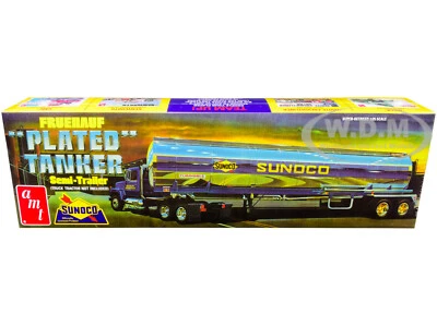 SKILL 3 MODEL KIT FRUEHAUF PLATED TANKER SEMI-TRAILER "SUNOCO" 1/25 AMT AMT1239 - Image 1 of 4