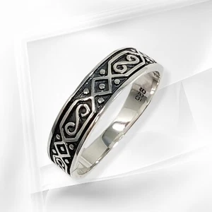 Sterling Silver Men's Ring *Celtic Knot Band Ring *Genuine 925 Sterling Silver - Picture 1 of 4