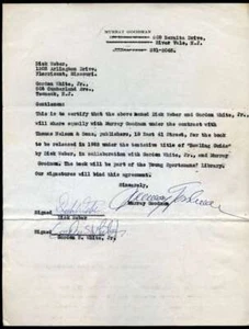 Dick Weber/ White/ Goodman Autograph Signed American Bowler Letter Authentic - Picture 1 of 1