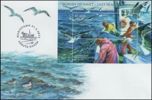 Fishing Professional Fishermen Working Baltic Sea Sheet Aland Finland FDC 2012 - Picture 1 of 1