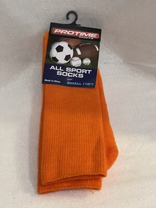 NEW Protime Sports Style 7101 Cushion Foot Tube Socks Orange Size S 18” - Picture 1 of 4