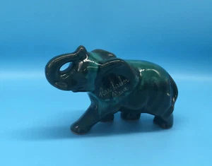 Baúl esmaltado verde aguamarina vintage elefante bar puerto Maine recuerdo. ¡Bonito! - Imagen 1 de 10