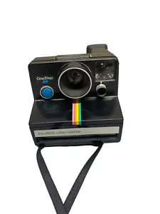 Vintage Polaroid Land Camera OneStep SE Rainbow Strip w/ Strap - Picture 1 of 12