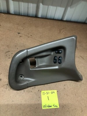 1998 Ford Escort Left Interior Door Pull Handle Panel Trim Window Switch - Image 1 of 4