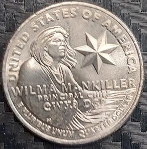 "2022 P Wilma Mankiller Viertel selten ""IN COD WE TRUST""" - Bild 1 von 2