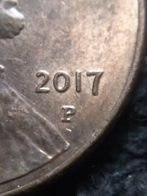 2017-P  LINCOLN SHIELD CENT  Double Die Obverse - Image 1 of 4