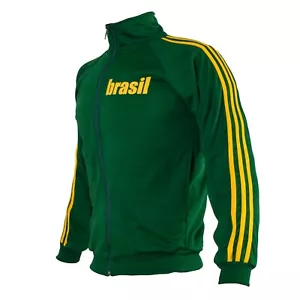 Brazil 70 Green Track Jacket Fans Retro Vintage - Picture 1 of 3