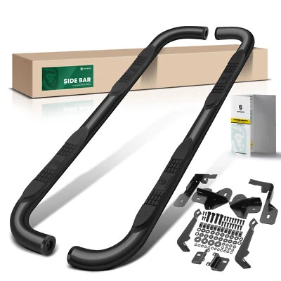 for GMC Canyon Chevrolet Colorado Extended Cab Pickup 3" Round Side Step Bars - Image 1 of 4