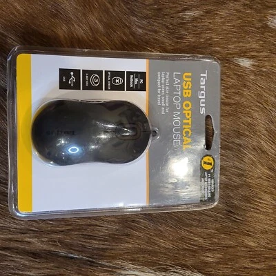 Targus USB Laptop Mouse USB Optical Black PC Wired NOTEBOOK/LAPTOP. NEW - Image 1 of 4