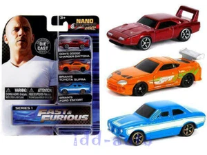 JUEGO DE 3 PIEZAS JADA FAST & FURIOUS NANO HOLLYWOOD PASEOS MODELO DIECAST CARS 31124 - Imagen 1 de 5