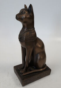 Veronese Black Bronze Finish Egyptian Bastet Cat Ornament Figurine 2000s