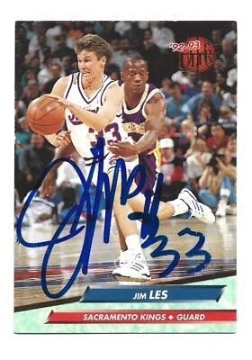 Jim Les AUTOGRAPH Sacramento Kings 1992-93 Fleer Ultra #350 AUTO Basketball Card - Image 1 of 2