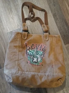 Levi's Canvas Vintage Geldbörse Messing Kupfer Nieten Gitarre - Bild 1 von 8