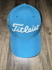 NWT Titleist Golf Tour Breezer Rope Hat Pro V1 One Size Turquoise White - Picture 1 of 13