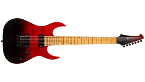 Spira S-457-TRD 7-String Electric Guitar  - Trans Red - Flame Maple Top - Picture 1 of 7