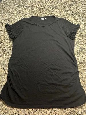 Gap Maternity T-Shirt Short Black Sleeve Size L Vietnam - Image 1 of 4