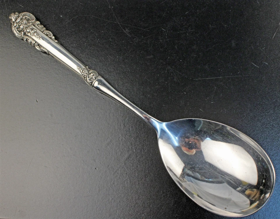 Cuchara para servir tazón de acero inoxidable Wallace Sterling mango grande barroco 11 5/8" Foto 1 de 1