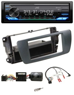 JVC Bluetooth DAB USB Lenkrad Autoradio für Seat Ibiza azabacheschwarz - Bild 1 von 4