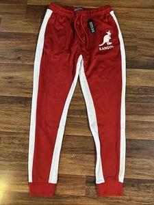 Felpa KANGOL Original Born British Jogger Uomo Taglia Large Rosso Bianco - Foto 1 di 9