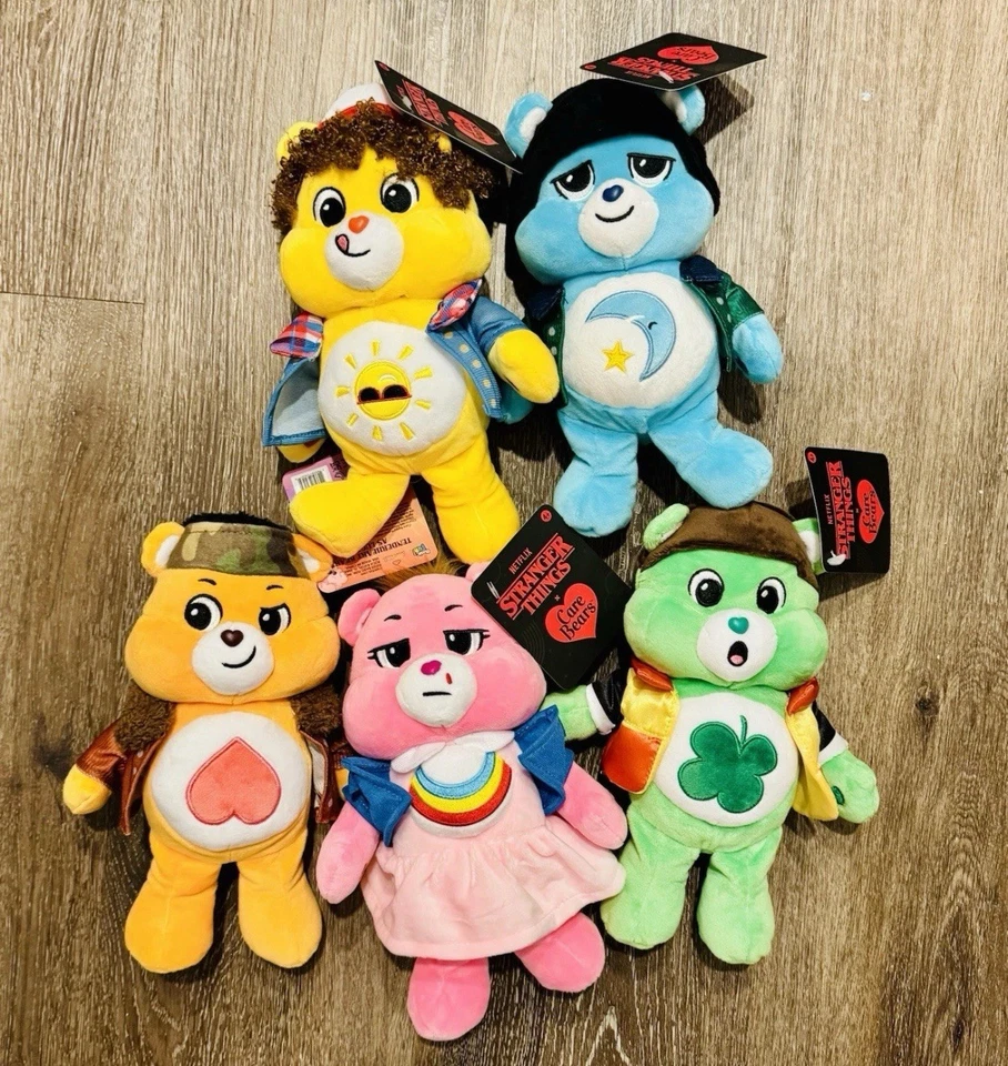 Netflix Care Bears x Stranger Things Fun Size 9" Plush SET of 5 BNWT IN HAND