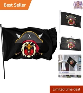 Lightweight 3x5 Ft Chicken Pirate Flag – Fun Decorative Banner for Home & Garden - Picture 1 of 10