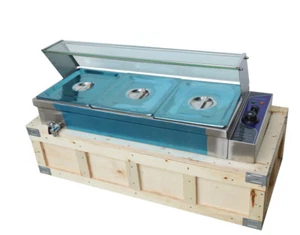 3 Pan Hot Well Bain Marie Food Warmer 110V 1.5KW Steam Table Steamer Restaurant - Picture 1 of 6