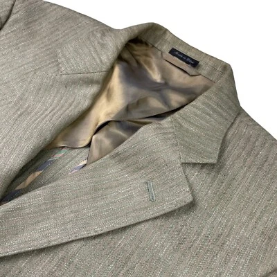 Ibiza Men’s Samba Summerweight Silk/Linen/Wool Blazer Green Stripe • 42R - Изображение 1 из 4