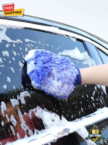 1 pc Portable Car Wash Glove - Soft, Reusable, and Scratch-Free Cleaning Mitt - Picture 1 of 7