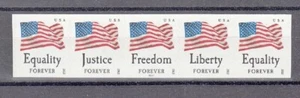 USA PNC SC# 4636b FLAG FOREVER EQUALITY, JUSTICE, FREEDOM, LIBERTY MNH PL# 1111 - Picture 1 of 1