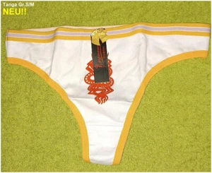 Neuer Tanga - String weiß orange Gr.S/M - Bild 1 von 2