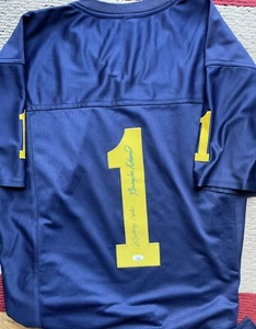 Braylon Edwards & Anthony Carter Michigan Jersey autographed + COA - Picture 1 of 3