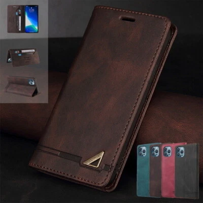 For iPhone 14 15 Pro Max 13 12 11 Flip Shockproof Leather Card Wallet Case Cover - Image 1 of 4