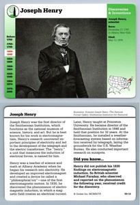 Joseph Henry #38.14 Discoveries & Inventions - Story Of America Grolier Card