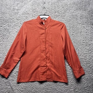 ORVIS Shirt Womens 10 Button Up Concealed Placket Houndstooth Outerwear - Picture 1 of 10