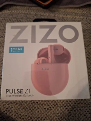 Fones de ouvido ZIZO PULSE Z1 verdadeiros sem fio com estojo de carregamento rosa - Imagem 1 de 4