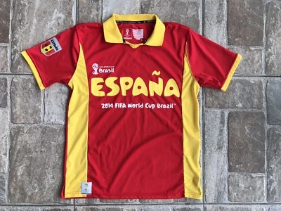 Fifa World Cup Shirt 2014 Brasil Spain Soccer Jersey Espana Futbol Unisex Small - Image 1 of 4