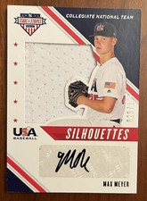2020 Panini USA Baseball Stars & Stripes Max Meyer Autograph Jersey Card 26/199