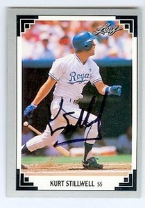 Kurt Stillwell autographed baseball card (Kansas City Royals) 1991 Leaf #2