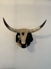 Vintage California Fiber Artist Long Horn Bull Head Mount