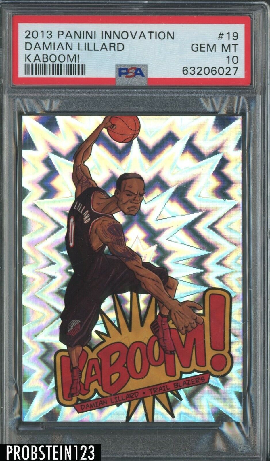 2013-14 Panini Innovation KABOOM! #19 Damian Lillard Trail Blazers PSA 10