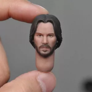 Cabeza esculpida tallada para muñeca figura de acción masculina de 12" 1/12 StarsReeves "John Wick" - Imagen 1 de 6