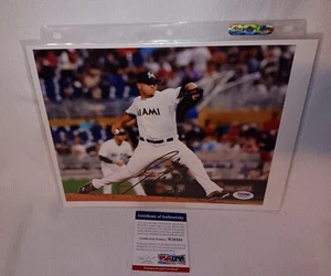 Jose Fernandez Signed Autographed ROY Inscrip. 8x10 Photo Psa/Dna Miami Marlins - Picture 1 of 2