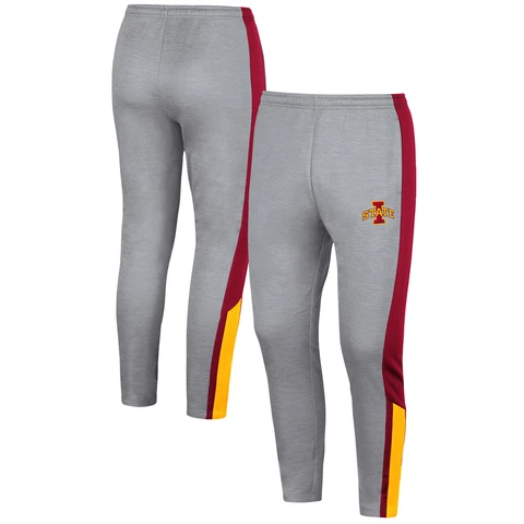 Men's Colosseum Gray Iowa State Cyclones Up Top Pants Cover