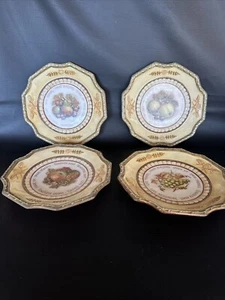 Vintage Amscan Inc. Thanksgiving Harvest Decorative 9” Salad Plates Set Of 4 - Bild 1 von 8
