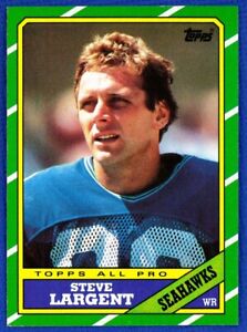 1986 Topps Football # 203 Steve Largent Seattle Seahawks Near Mint