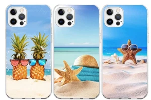 Blue Seashells Sea Star Coque Cover Case For Iphone 15 Pro Max 14 13 12 11 Xr Xs - Photo 1 sur 9