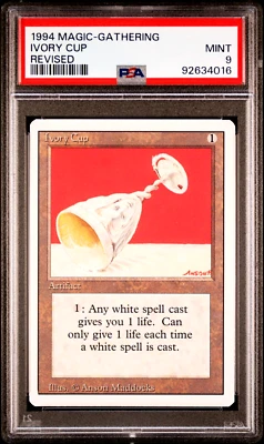1994 MtG Magic the Gathering Revised Ivory Cup PSA 9 Mint Only 13 Graded Higher - Image 1 of 3